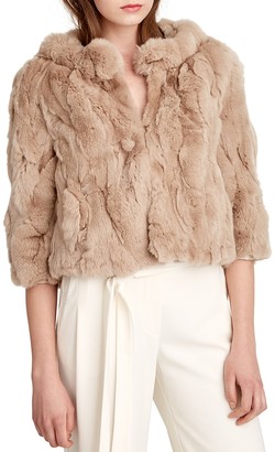 Halston Cropped Fur Coat