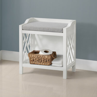 Upholstered Shelves Storage Bench