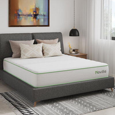 Novilla 6"/8"10"/12"/14"Medium Cooling Gel Memory Foam Hybrid Mattress, CertiPUR-US, OEKO-TEX Certified