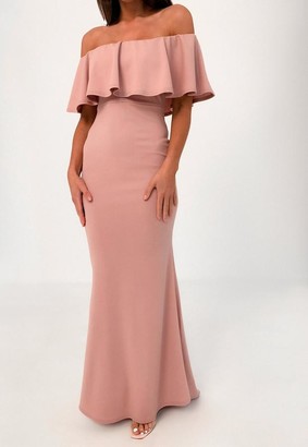 missguided pink maxi dress