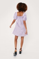 Thumbnail for your product : Nasty Gal Womens Polka Dot Square Neck Smock Mini Dress - Purple - 12