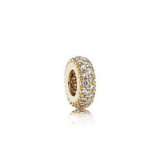 Pandora Abstract gold spacer with cubic zirconia