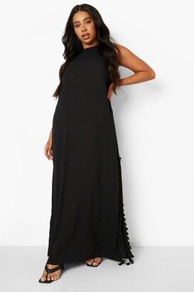 plain black maxi dress