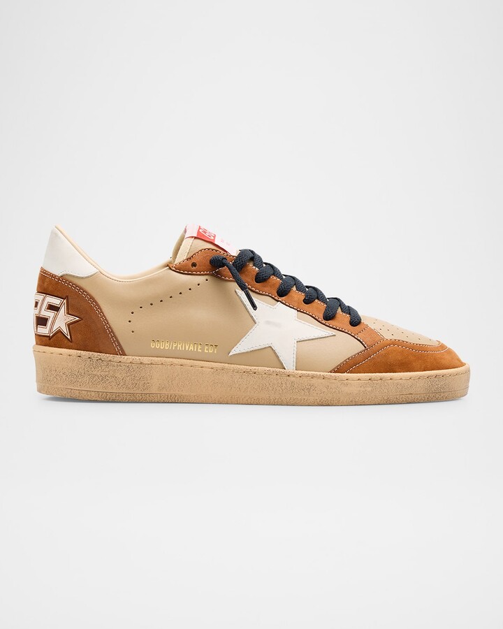 Golden Goose Men's Ballstar Low-Top Nubuck Leather Sneakers - Exclusive
