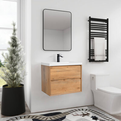 Aeris 30-Inch Modern Single Sink Bathroom Vanity Set With 2 Drawers