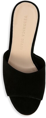 Veronica Beard Dali Suede & Cork Wedge Platform Sandals