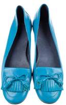Thumbnail for your product : Delman Fringe-Trimmed Round-Toe Flats