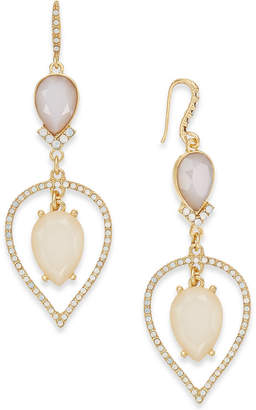 INC International Concepts Gold-Tone Stone & Pavé Pear Drop Earrings, Created for Macy's