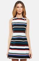 Thumbnail for your product : Rebecca Minkoff Rebecca Taylor 'Sunday' Stripe Stretch Fit & Flare Dress