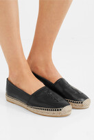 Thumbnail for your product : Saint Laurent Logo-embossed Leather Espadrilles