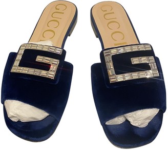 gucci velvet sandals