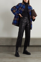 Thumbnail for your product : McQ Reversible Apppliquéd Checked Fleece And Quilted Shell Jacket - Blue