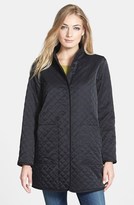 Thumbnail for your product : Eileen Fisher Stand Collar Quilted Long Jacket (Plus Size)