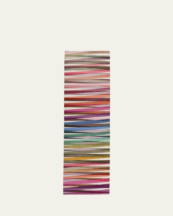 The Rug Company x Paul Smith Overlay Hand-Knotted Runner, 3' x 10'