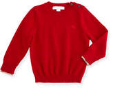 Thumbnail for your product : Burberry Gethin Cashmere Pullover Sweater, Military Red, Size 6M-3Y
