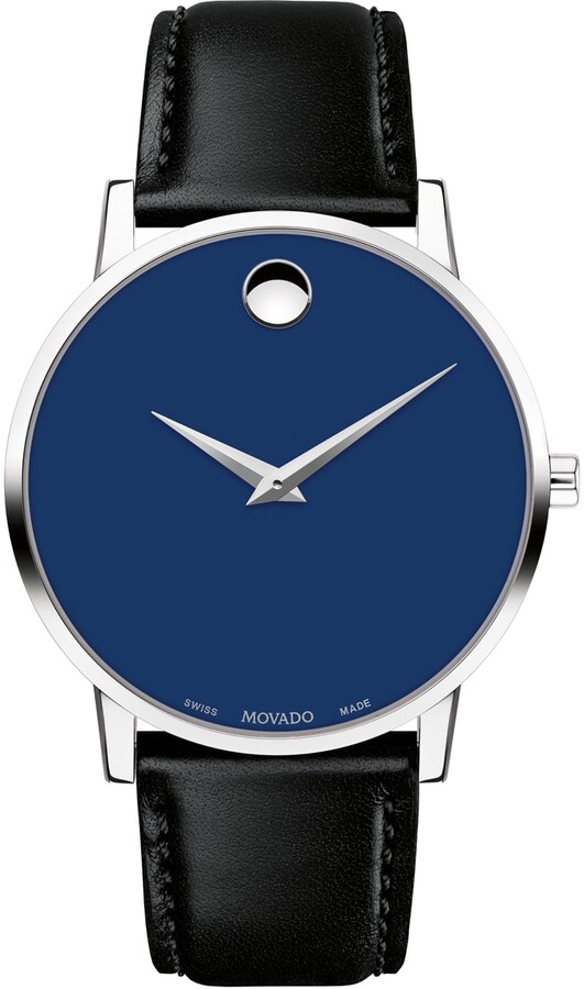 Movado Men's Leather Watch - ShopStyle