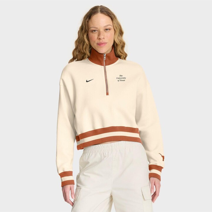 Nike Women's Tan Texas Longhorns Legacy Half-Zip Sweatshirt