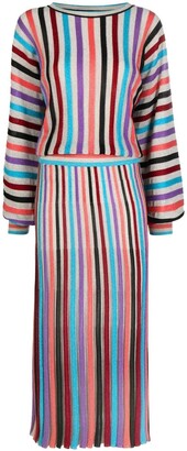 Boutique Moschino Stripe-Knit Midi Jumper Dress