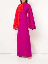 Thumbnail for your product : Greta Constantine two tone wide sleeves maxi dress