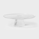Thumbnail for your product : Threshold Ribbed Large Glass Cake Stand Clear