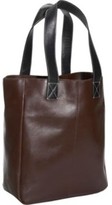 Thumbnail for your product : Leatherbay Leather Shopping Tote