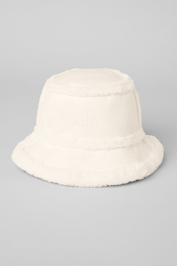 ALO | Winterfun Bucket Hat Jacket in Ivory White, Size: Small/Medium