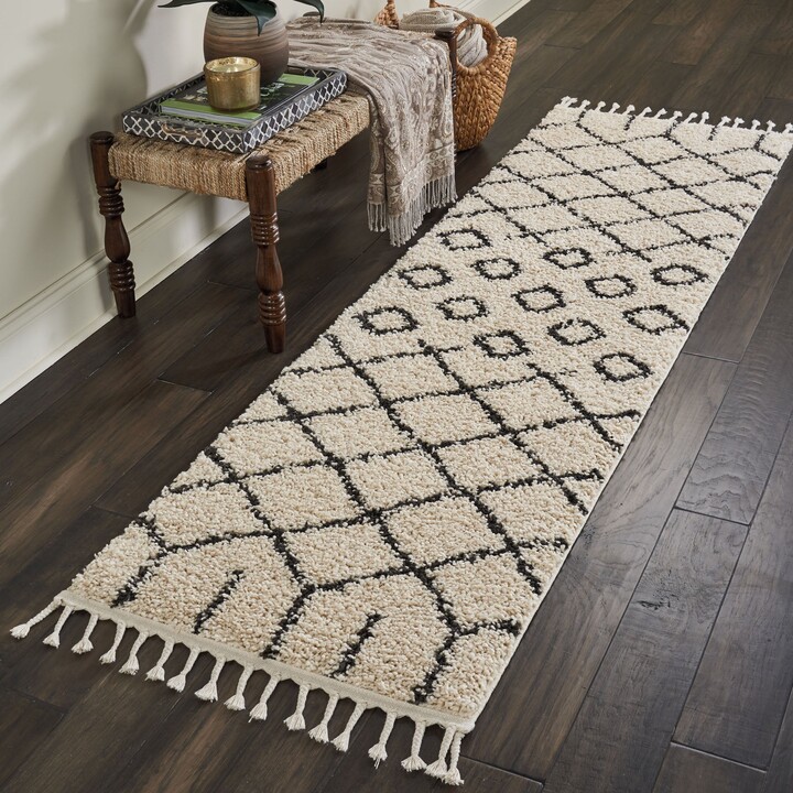 Dunelm Moroccan 1 Shaggy Rug Natural ShopStyle