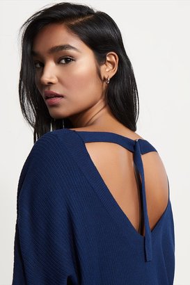 Dynamite Ribbed Open Back Sweater