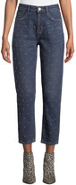 Thumbnail for your product : Current/Elliott The Vintage Cropped Slim Studded Jeans