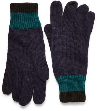 Topman Stripe Cuff Knit Gloves