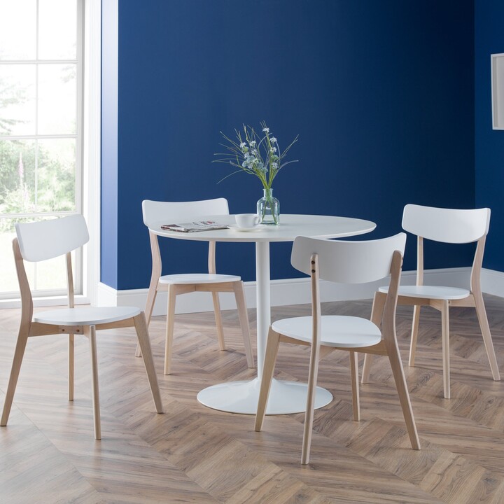Dunelm Blanco Round White Pedestal Dining Table White ShopStyle
