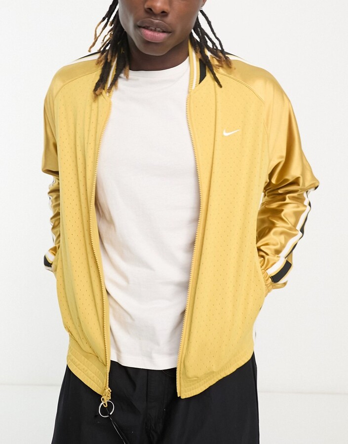 Nike Basketball Circa track jacket in gold - ShopStyle
