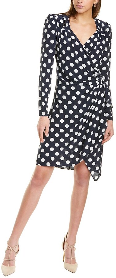 Navy Polka Dot Wrap Dress | Shop the world's largest collection of fashion  | ShopStyle