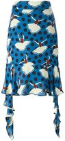 Thumbnail for your product : Marni pirouette print asymmetric skirt - women - Silk - 44