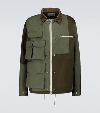 Sacai Cotton-nylon Oxford blouson jacket