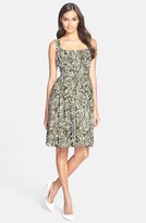 Thumbnail for your product : Kate Spade 'orchid' Ruched Cotton Fit & Flare Dress