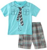 Thumbnail for your product : Kids Headquarters Little Boys' 2-Piece Tie Tee & Cargo Shorts Set