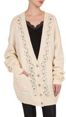 The Kooples Ajoure Button-Front Cardigan