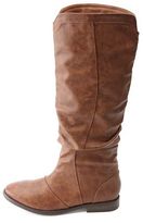 Thumbnail for your product : Charlotte Russe Slouchy Flat Knee-High Riding Boots