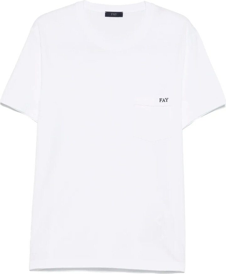 Fay logo-embroidered T-shirt