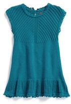 Thumbnail for your product : Tea Collection 'Blaues Meer' Flutter Sleeve Sweater Dress (Baby Girls)