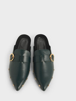 Thumbnail for your product : Charles & Keith Hammered Buckle Stud Trim Mules