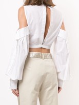 Thumbnail for your product : Silvia Tcherassi Matinata cropped cotton shirt
