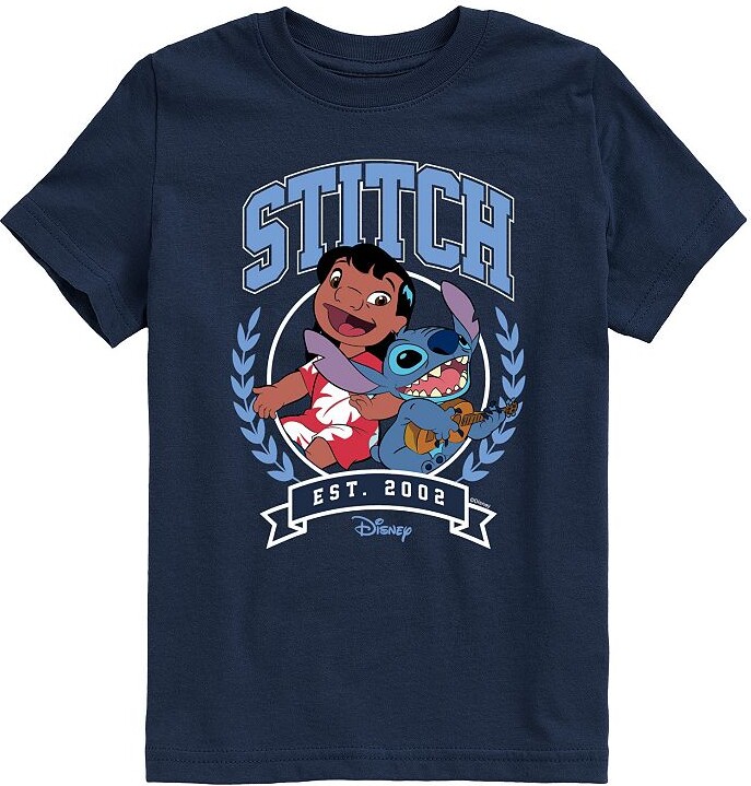 Disney Boys 8-20 Disney's Lilo & Stitch Collegiate Est. 2002 Graphic Tee