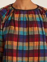 Thumbnail for your product : Ace&Jig Farrah Gathered Neck Checked Cotton Blouse - Womens - Multi