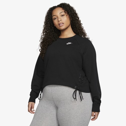 nike lace up hoodie plus size