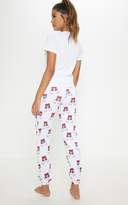 Thumbnail for your product : PrettyLittleThing Gin-gle Bells White Pj Set