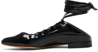 Givenchy Patent Leather Lace Up Mules