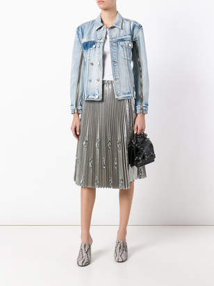 No.21 embellished and pleated skirt