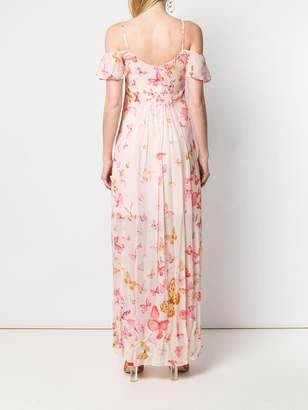 Twin-Set butterfly printed maxi dress